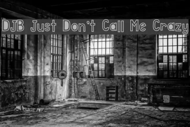 DJB Just Don't Call Me Crazy Font examples