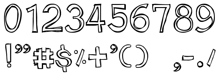 DJB Just an Outty Font OTHER CHARS