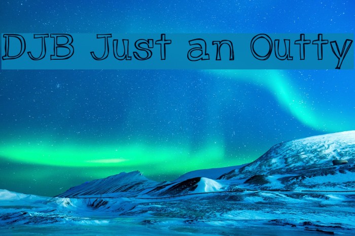 DJB Just an Outty Font examples