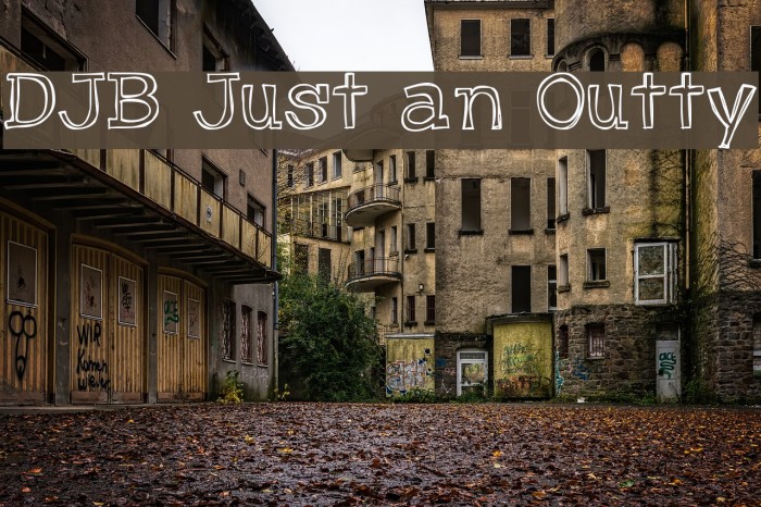 DJB Just an Outty Font examples