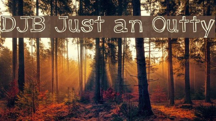 DJB Just an Outty Font examples