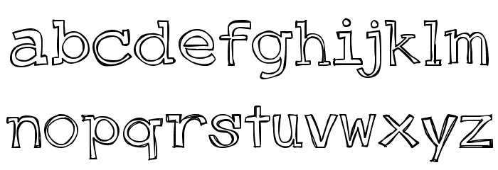 DJB Just an Outty Font LOWERCASE