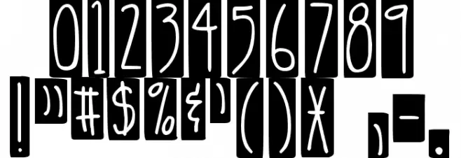 DJB Lemon Head Blocked Bold Font OTHER CHARS