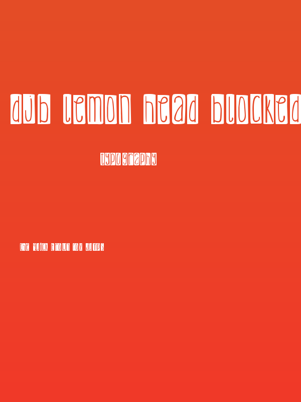 DJB Lemon Head Blocked Bold Poster