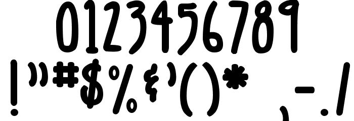 DJB Lemon Head Bold Font OTHER CHARS
