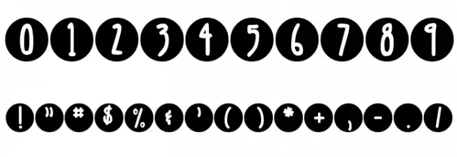 DJB Lemon Head Dots Font OTHER CHARS