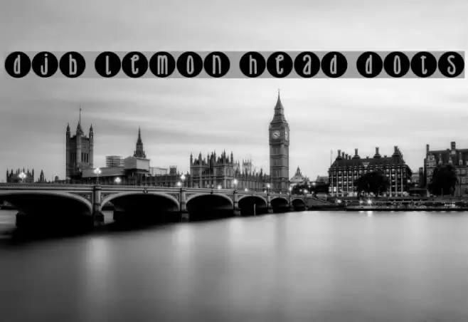 DJB Lemon Head Dots Font examples