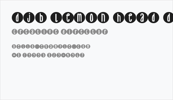 DJB Lemon Head Dots Business Card