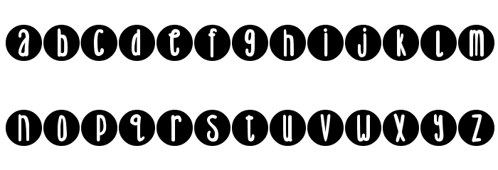 DJB Lemon Head Dots Font LOWERCASE