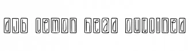 DJB Lemon Head Outlined  Frei Schriftart Herunterladen