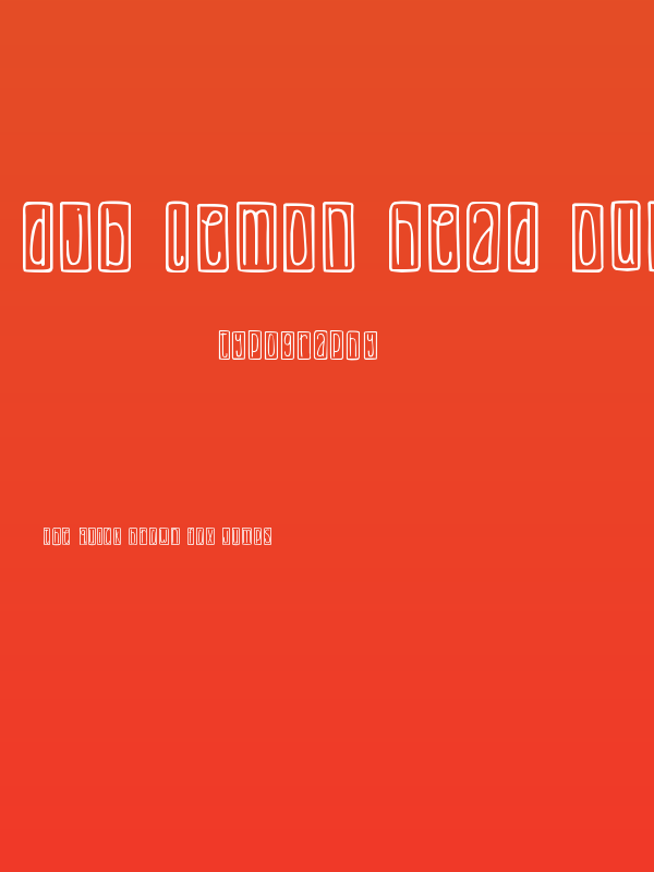 DJB Lemon Head Outlined Poster