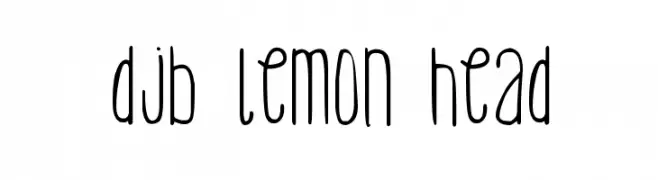 DJB Lemon Head  les polices de caractères gratuit tlcharger