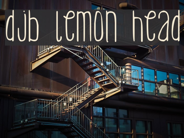DJB Lemon Head Fonte examples
