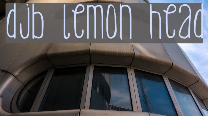 DJB Lemon Head Fonte examples
