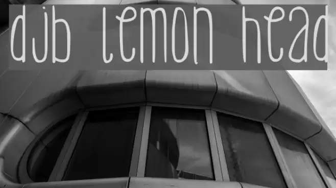 DJB Lemon Head Font examples