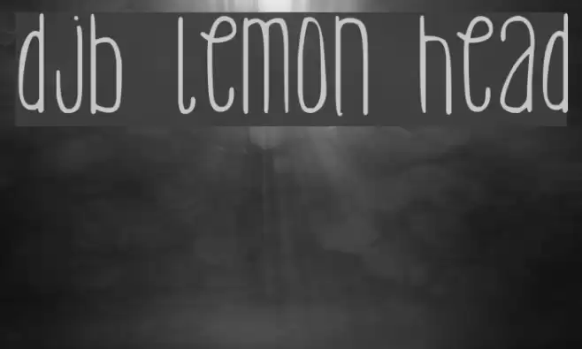 DJB Lemon Head Font examples