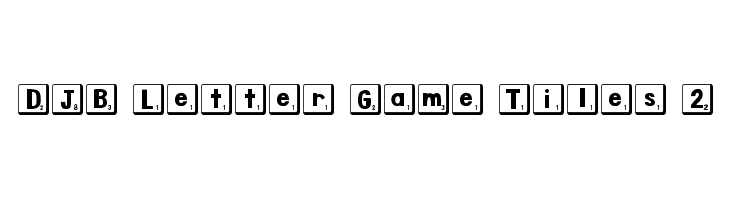 DJB Letter Game Tiles 2 Font