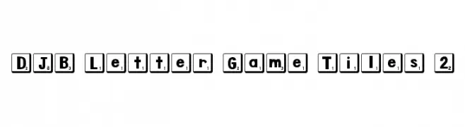 DJB Letter Game Tiles 2  フリーフォントのダウンロード