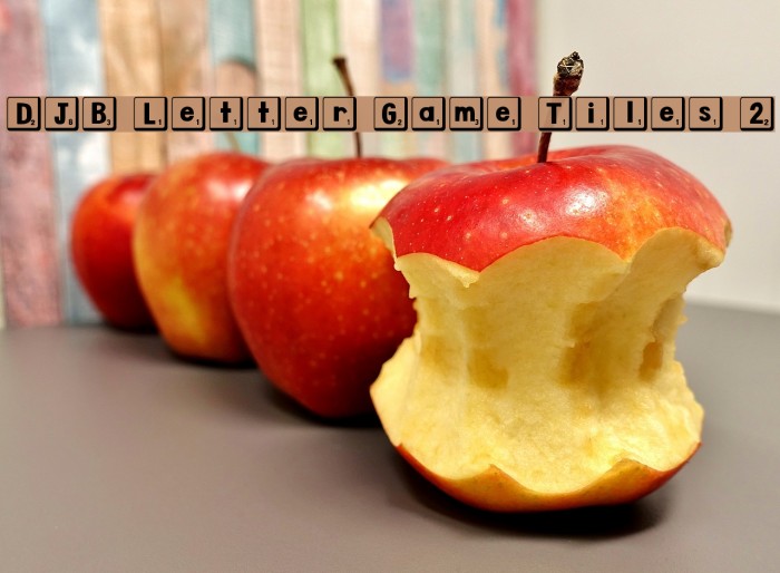 DJB Letter Game Tiles 2 Font examples
