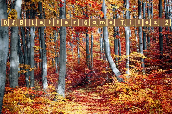 DJB Letter Game Tiles 2 Font examples