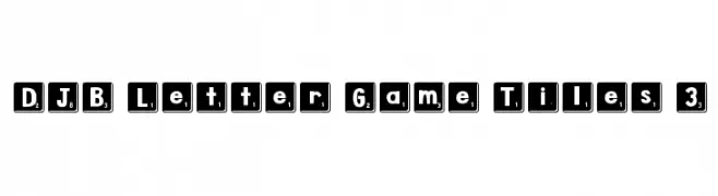 DJB Letter Game Tiles 3  لخطوط تنزيل