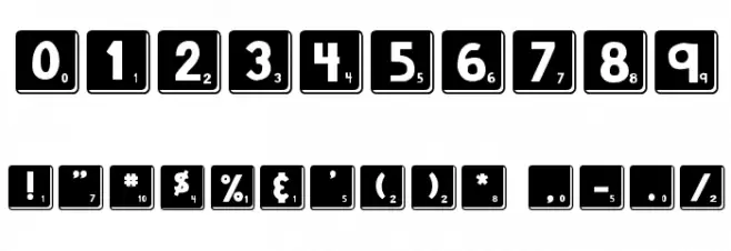 DJB Letter Game Tiles 3 フォント その他の文字