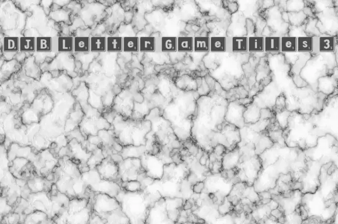DJB Letter Game Tiles 3 フォント examples