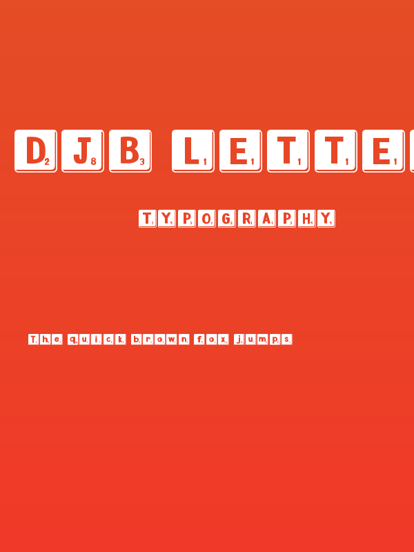 DJB Letter Game Tiles 3 Poster