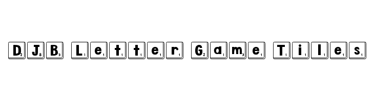 DJB Letter Game Tiles Font