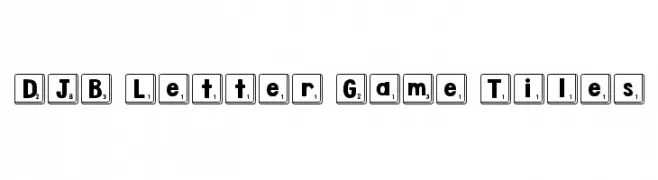 DJB Letter Game Tiles  لخطوط تنزيل