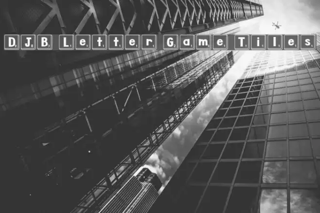 DJB Letter Game Tiles Font examples