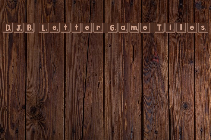 DJB Letter Game Tiles Font examples