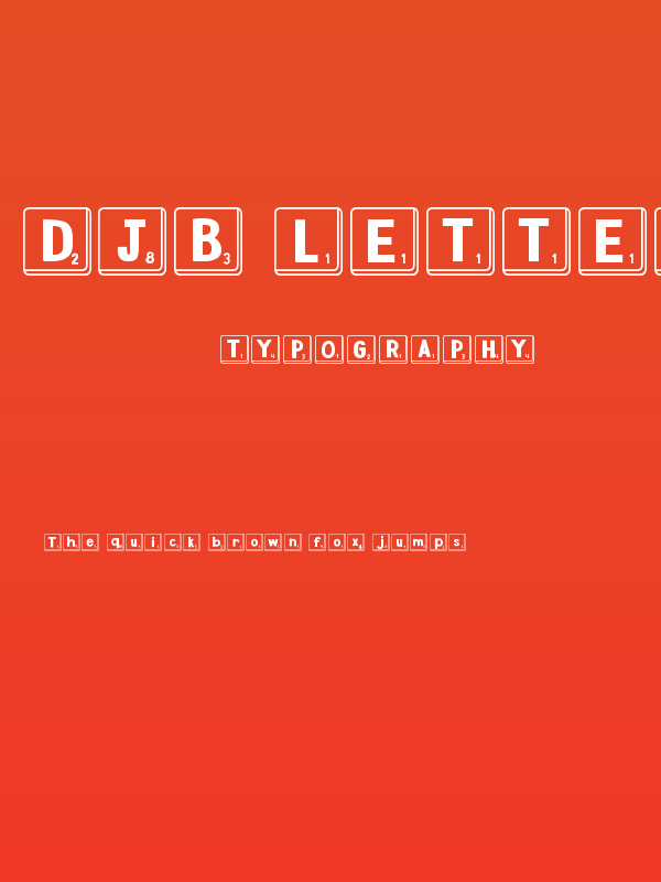 DJB Letter Game Tiles Poster