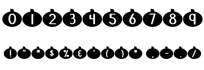 DJB Linus' Pumpkin 2 Font OTHER CHARS