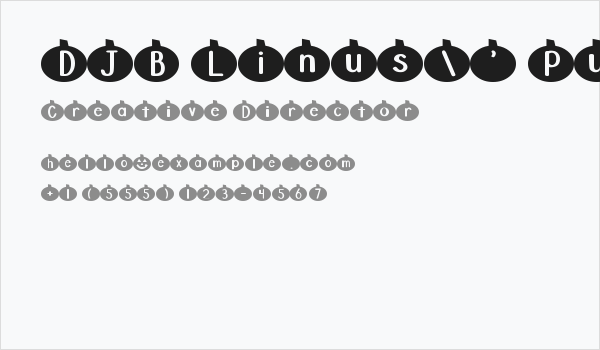 DJB Linus' Pumpkin 2 Business Card