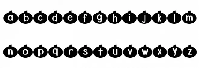 DJB Linus' Pumpkin Schriftart Kleinbuchstaben