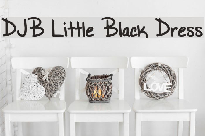 DJB Little Black Dress Font examples