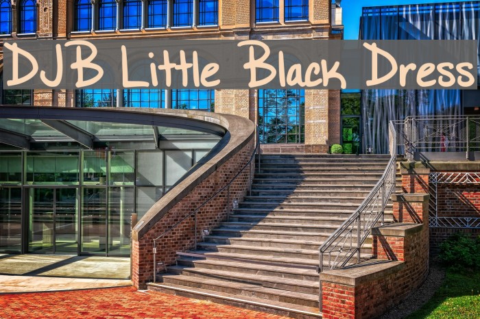 DJB Little Black Dress Font examples