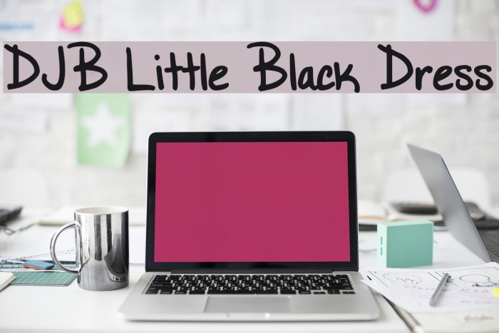 DJB Little Black Dress Font examples