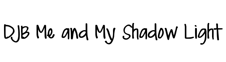 DJB Me and My Shadow Light Font