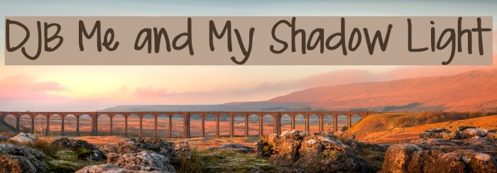 DJB Me and My Shadow Light Font examples