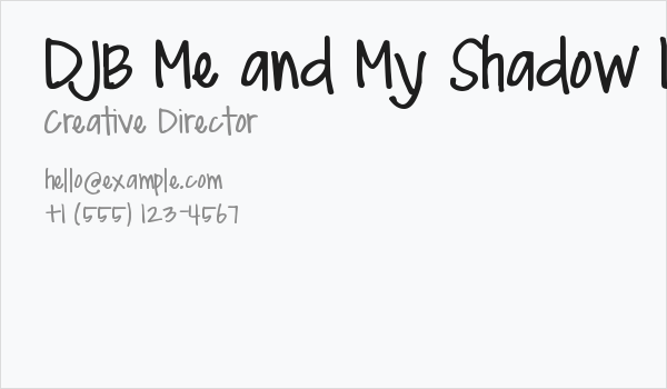DJB Me and My Shadow Light Business Card