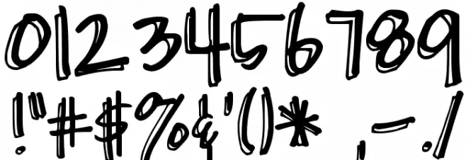 DJB Me and My Shadow Font OTHER CHARS