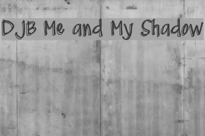 DJB Me and My Shadow Font examples