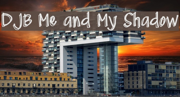 DJB Me and My Shadow Font examples