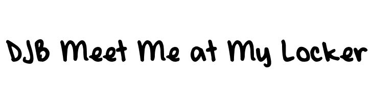 DJB Meet Me at My Locker  免费字体下载