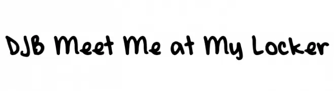 DJB Meet Me at My Locker  フリーフォントのダウンロード