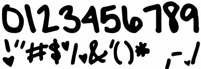 DJB Meet Me at My Locker Font OTHER CHARS