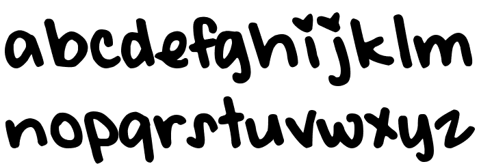 DJB Meet Me at My Locker Font LOWERCASE