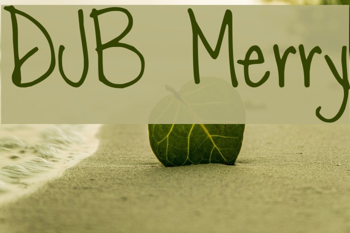 DJB Merry Font examples